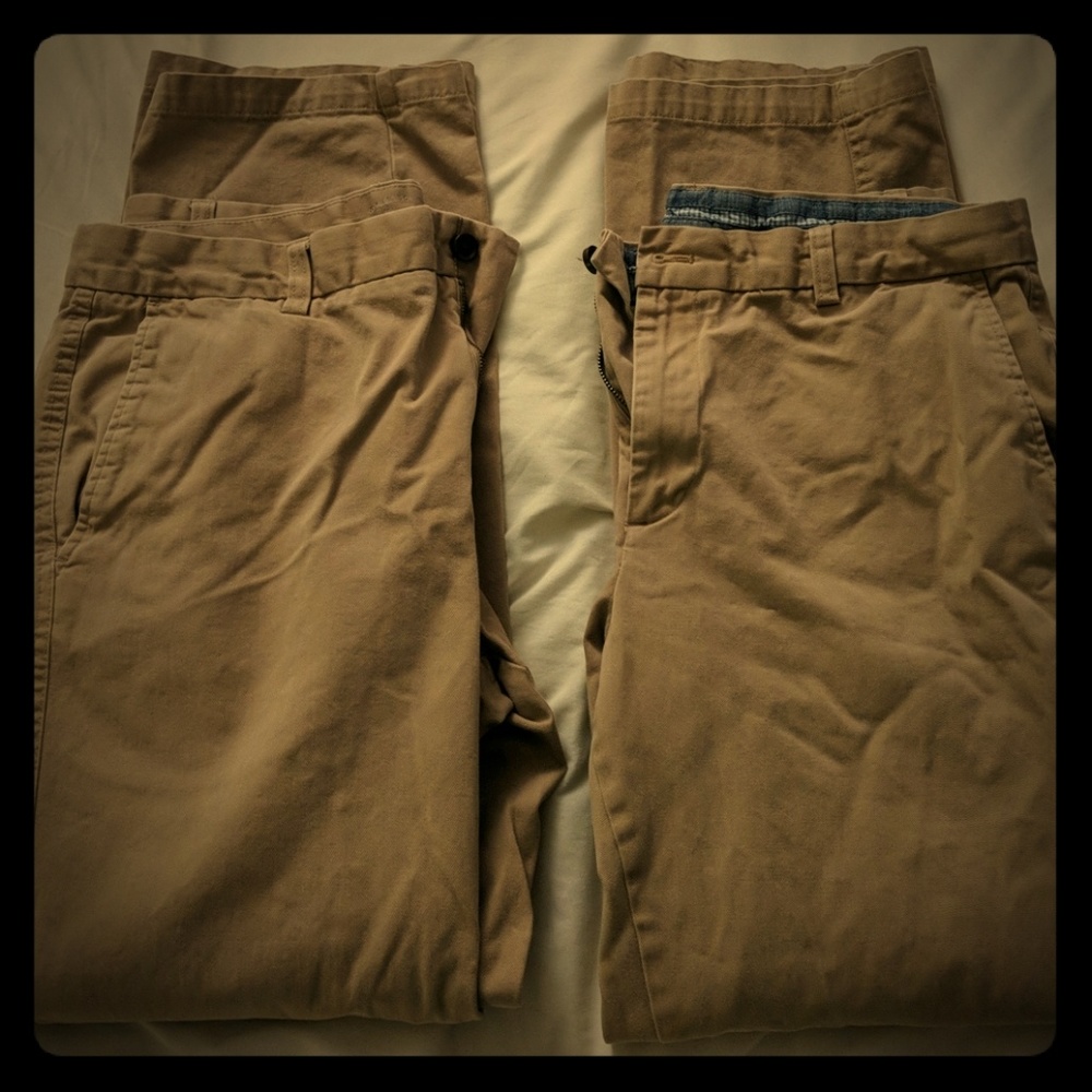Pair of GH Bass Khaki Pants, both 34x32.